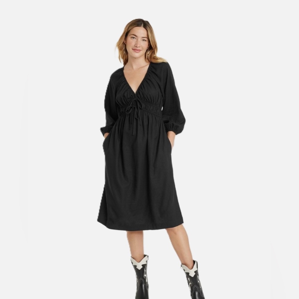 Universal Thread Black Midi Dress